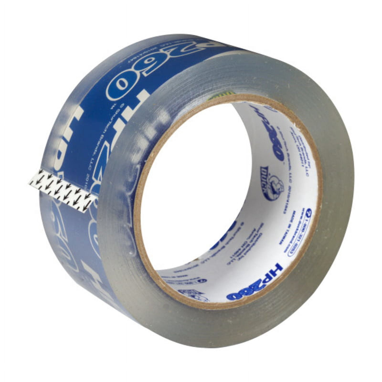 Duck HP260 Heavy Duty Clear Packaging Tape, 8 Rolls (1.88 inch x 60 yard Each) and BladeSafe Tape Gun