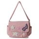 thumbnail image 1 of Bolso Mensajero Lindo para Mujer Lienzo Con Apliques Letras Y Estrellas para Adolescentes Y Estudiantes (rosa), 1 of 9