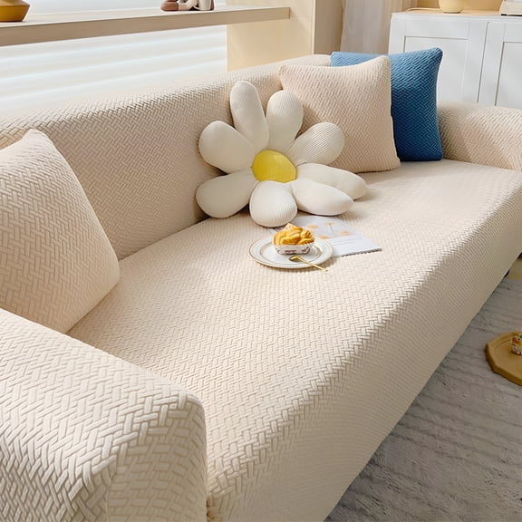 AUQ Stretch Loveseat Sofa Cover Slipcover for 2 Cushion Couches,Loveseat Cover Washable Furniture Protector with Non-Slip Bottom,Pet-Friendly Sofa Cover for Loveseats (Loveseat)