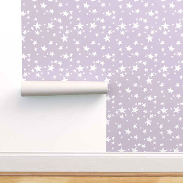 Peel & Stick Wallpaper Swatch - Star Stars Lavender Pastel Light Purple