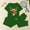 Green, variant on Fznquz 3 Piece Ladies Pajamas Christmas Soft Winter Pajama Short Sleeve Tops Shorts Pants Casual Womens Lounge Sets 2 Piece Outfits