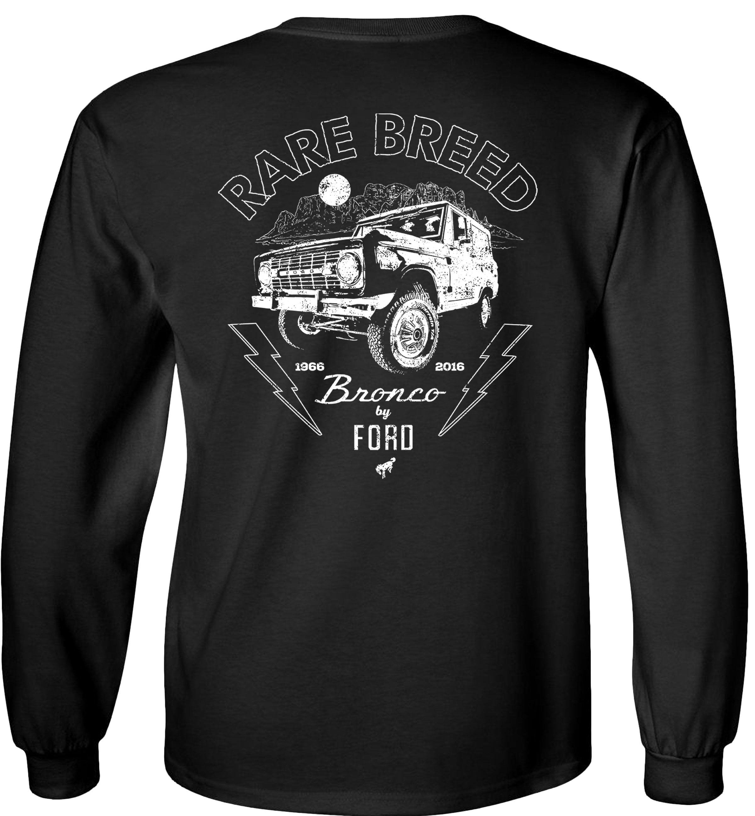 Fair Game Rare Breed 1966-2016 Ford Bronco Long Sleeve Shirt-Black-3x