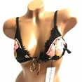 thumbnail image 2 of Victoria's Secret For Love & Lemons Black Floral Lace Trim Bralette Top Size X-Large NWT, 2 of 4