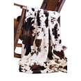 thumbnail image 2 of North End Decor Faux Fur Cowhide Plush Throw Blanket, 2 of 4