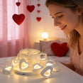 thumbnail image 5 of Valentines Day Heart String Lights,5FT Valentine's Day Decorations Lights Outdoor Waterproof with 10 LED Red Heart Light for Home Fireplace Door Windows Fence Party Valentines Day Decor (Brightness), 5 of 5