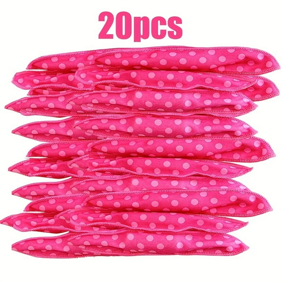 20pcs Flexible No Heat Hair Curlers, Night Sleep Foam Overnight Sleeping Hair Rollers For Women, Soft Pillow Polka Dot Foam Curlers For Natural Curls And DIY Sponge Hair Styling Rollers Tools