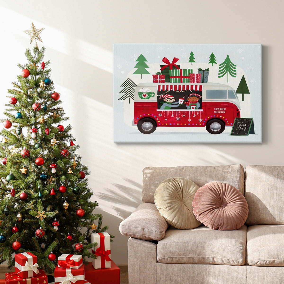 Santa's Foodtruck Collection A- Gallery Wrapped Canvas