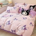 thumbnail image 3 of Sanrio Bedding Set 100%Cotton Kuromi Cinnamoroll Hello Kitty My Melody Duvet Cover Bed Sheet Pillowcase Girl Heart Home Gift, 3 of 9