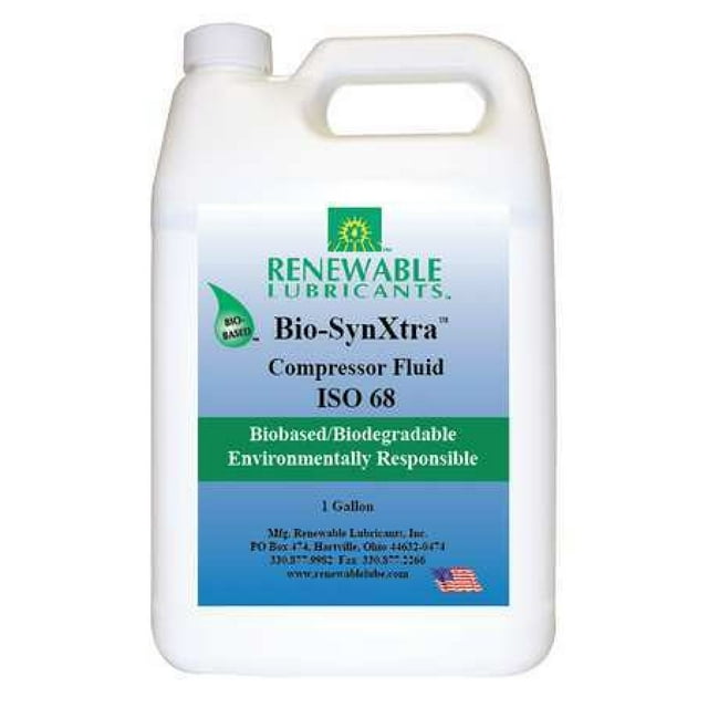 Renewable Lubrifiants Huile de Compresseur, 1 gal, ISO 68, Jaune