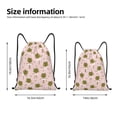 thumbnail image 4 of Drawstring Backpack - cute ballet frogs flower pink Splash Proof Small Drawstring Gym Bag for Women Men, Cinch Sports String Bag Backpack for Travel Swimming Beach, 4 of 8