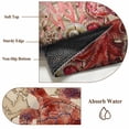 thumbnail image 6 of Ocean Red Turtles Round Area Rug 5Ft Washable Circle Rugs for Living Room Bedroom, Coastal Coral Seagrass Vintage World Map Non-Slip Carpet Floor Mats Indoor Outdoor Carpet Runner Home Decor, 6 of 8