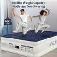 thumbnail image 2 of KNZZO Colchón de aire Queen con bomba incorporada Colchón inflable con parte superior flocada suave Colchón inflable a prueba de fugas Cama de aire plegable impermeable para huéspedes del hogar Campin, 2 of 8