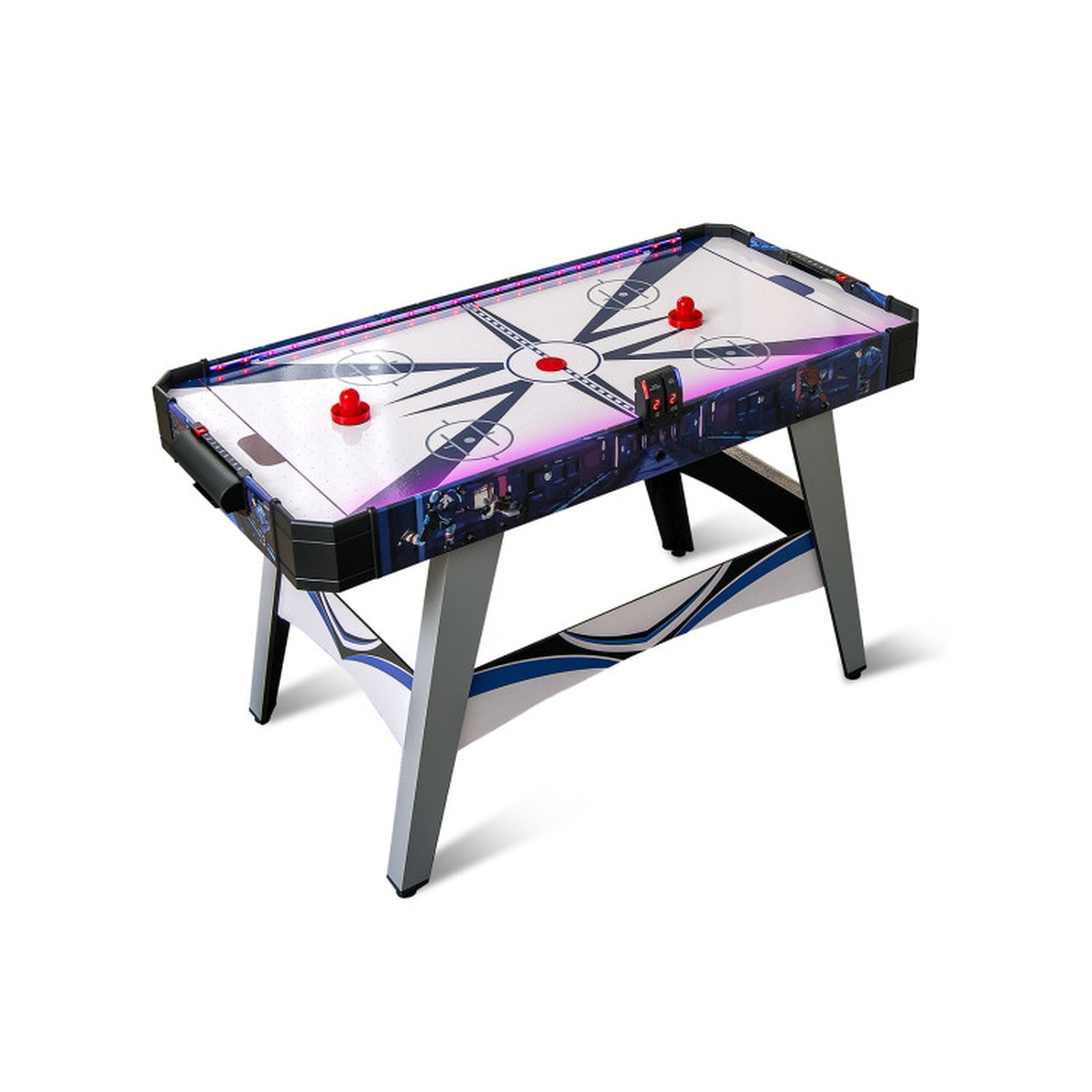 Redsmile Air Powered Hockey Game Table with 2 Pushers and 2 Pucks LED Score Display Air Hockey Table for Kids and Family Tabletop Air Hockey for Game Room Christmas Birthday Gift Blue