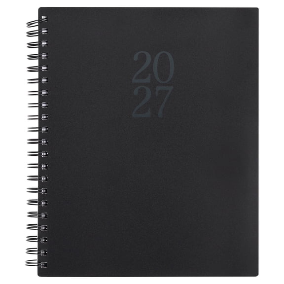 Pen+Gear 15-Month Large Planner, Black, 9" x 11", October 2026-December 2027