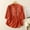 Red, variant on Enjoytime Button Down Shirts for Women Imitation Linen Embroidered Solid Color Blouses Casual Work 3/4 Sleeve Tops