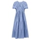 thumbnail image 1 of Vestido de primavera para mujer 2023, manga corta, único, cruzado, informal, midi, vestidos de sol, mangas abullonadas, vestidos de verano de manga corta para mujer, 1 of 8