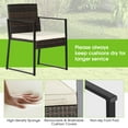 thumbnail image 6 of Patiojoy 3 Pieces Patio Furniture Set Hand-Woven PE Wicker Chairs with Tempered Glass Coffee Table & Soft Cushions Off White, 6 of 8