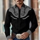 thumbnail image 4 of Camisa de hombre estilo retro occidental con estampado floral 2024, informal, para exteriores, calle, uso diario, primavera y verano, con solapa, manga larga, color negro, tallas S a 5XL, tejido elást, 4 of 5