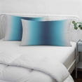 thumbnail image 4 of Blue Teal Grey Ombre Throw Pillow Covers, Farmhouse Gradient Minimalist Soft Breathable Pillow Cases with Invisible Zipper for Sleeping, Small Pillowcases for Couch Bed Sofa Chair 16x24 Inches, 4 of 9