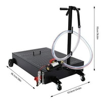 12V 25 Gallon Oil Drain Pan and Pump Oil Drain Pan Cart 40L/min 155W 25 gal