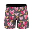 thumbnail image 6 of Dovford Men Valentines Boxer Briefs, Fashion Funny Novelty Heart Underwear, Comfort Breathable Soft Underpants Shorts, 6 of 7