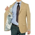 thumbnail image 5 of Mens Camel Herringbone Modern Fit Blazer Luciano Natazzi 2, 5 of 6