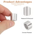 thumbnail image 3 of Uxcell Aluminum Crimping Loop Sleeve, Wire Rope Stop Sleeve Round Crimp Ferrules for Wire Rope and Cable 5/16"(8mm), 3 of 7