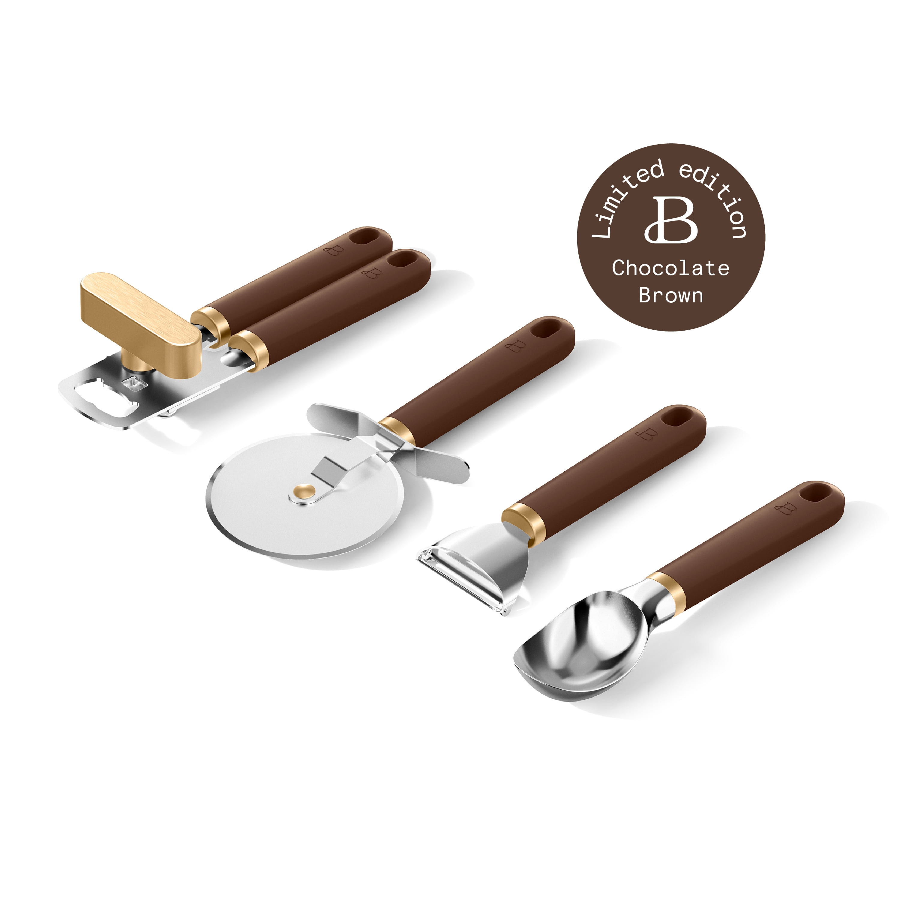 Beautiful 4-Piece Essentials Gadget Set, Chocolate by Drew Barrymore