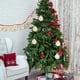thumbnail image 4 of Adornos navideños: 16 bolas navideñas flocadas. Juego de decoración navideña. Diversos estilos de adornos para árboles de Navidad. También se pueden usar para otras fiestas. Bolas decorativas de terci, 4 of 7