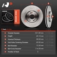 thumbnail image 2 of A-Premium 12.64 inch (321mm) Front Vented Disc Brake Rotors Compatible with Select Hyundai Models - Veracruz 2007-2012, 2-PC Set, 2 of 8