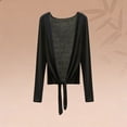 thumbnail image 6 of Brqkzdu Women's Tie Front Cardigan Fall Long Sleeve Lightweight Cardigan Casual Loose Soft Comfy Thin Cardigans, 6 of 6