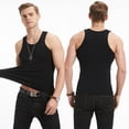 thumbnail image 1 of Chaleco deportivo de algodón blanco liso de mediana edad para hombre, ajustado, elástico, sin mangas, para verano, 1 of 4