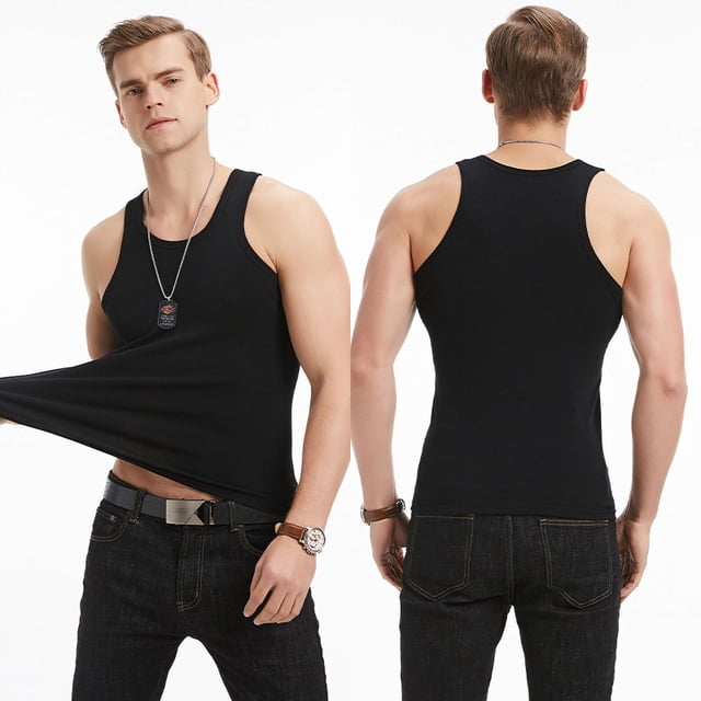 Chaleco deportivo de algodón blanco liso de mediana edad para hombre, ajustado, elástico, sin mangas, para verano
