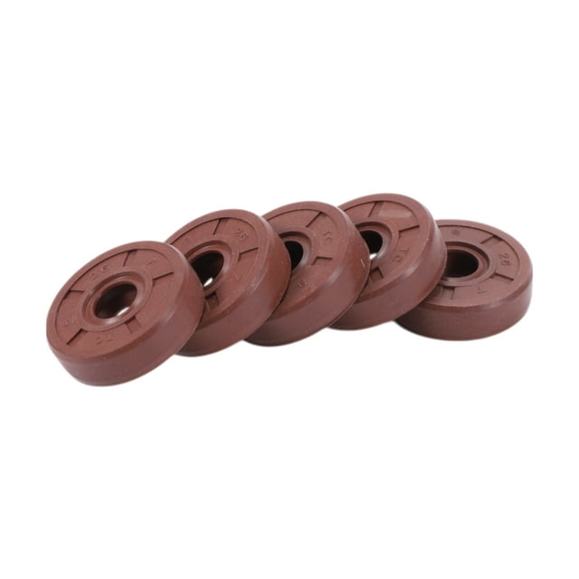 Sello de aceite universal TC de doble labio con resorte de acero Unique Bargains 8x26x7mm alta presión de caucho de fluorina marrón 5 Pcs