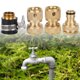thumbnail image 4 of Conector rápido para manguera de agua de jardín, Conector de tetina de cobre con rosca, 4 Uds., 4 of 5