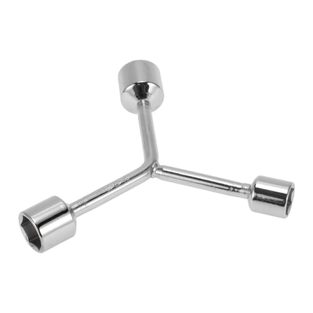 Unique Bargains 1 Pcs Socket Wrench 75mm,75mm,75mm Spanner Socket Remover Hexagon Carbon Steel 14mm,17mm,19mm for Car Motorcycle Dirtbike Y Shaped 3 Way Wrench Sleeve