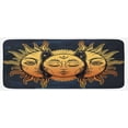 thumbnail image 1 of Psychedelic Kitchen Mat, Moon and Sun with Many Fractal Faces Celestial Energy Mystic Art Print, Plush Decorative Kitchen Mat with Non Slip Backing, 47" X 19", Yellow Dark Blue, by Ambesonne, 1 of 1