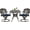 Navy Blue, variant on MEETWARM 3-Piece Outdoor Patio Dining Set, All-Weather Cast Aluminum Patio Conversation Set with 2 Cushions Swivel Rocker Chairs and 31" Round Table for Backyard Garden Deck, Umbrella Hole, Ocean Blue