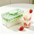 thumbnail image 4 of Ice Cube Tray with Lid and Bin, 64 Grids Ice Trays for Freezer, Ice Cube Trays for Freezer with 2 trays, Container, Lid & Ice Scoop, BPA Free,B-Green - 19x10cm, 4 of 4