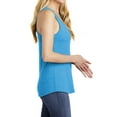thumbnail image 3 of Mafoose Women’s V.I.T. Gathered Back Tank Heathered Bright Turquoise 3X-Large, 3 of 5