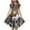 Multicolor-1, variant on 6 - 15 Years Old Girls' Summer Short - Sleeved Round - Neck Easter - Printed Waist - Gathering Pocket Tiered Dress Multicolor 12-13 Years