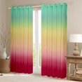 thumbnail image 2 of Homewish Ombre Tie Dye Black Out Curtains For Children Kids Teens,Abstract Gradient Watercolor Curtains Pack of 2 (42x63 Each),Yellow Green Red Bedroom Curtains,Ultra Soft Home Decor, 2 of 6