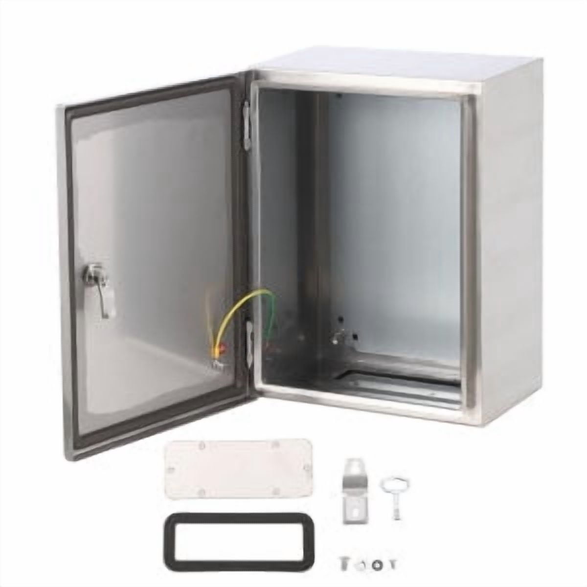Yesurprise Waterproof Electrical Junction Box 16" x 12"x 8" Stainless Steel Hinged Junction Box IP65 Dustproof Enclosure Outdoor Electrical Box with Mounting Plate