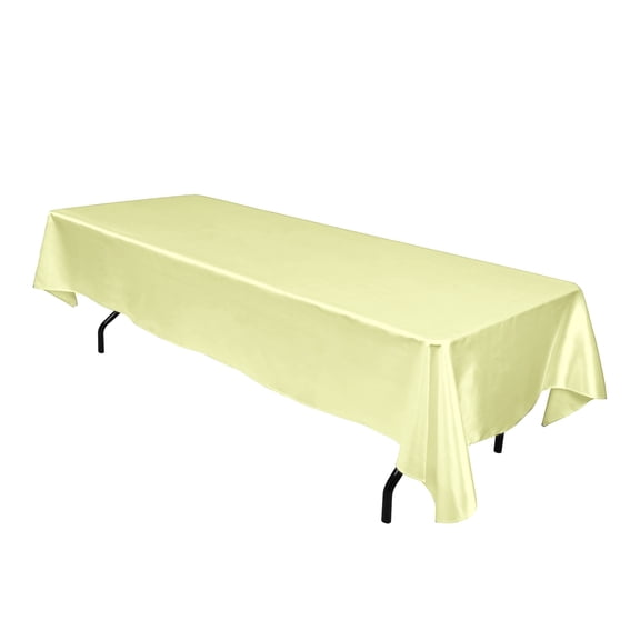 60 x 126 in. Rectangular Satin Tablecloth Tea Green