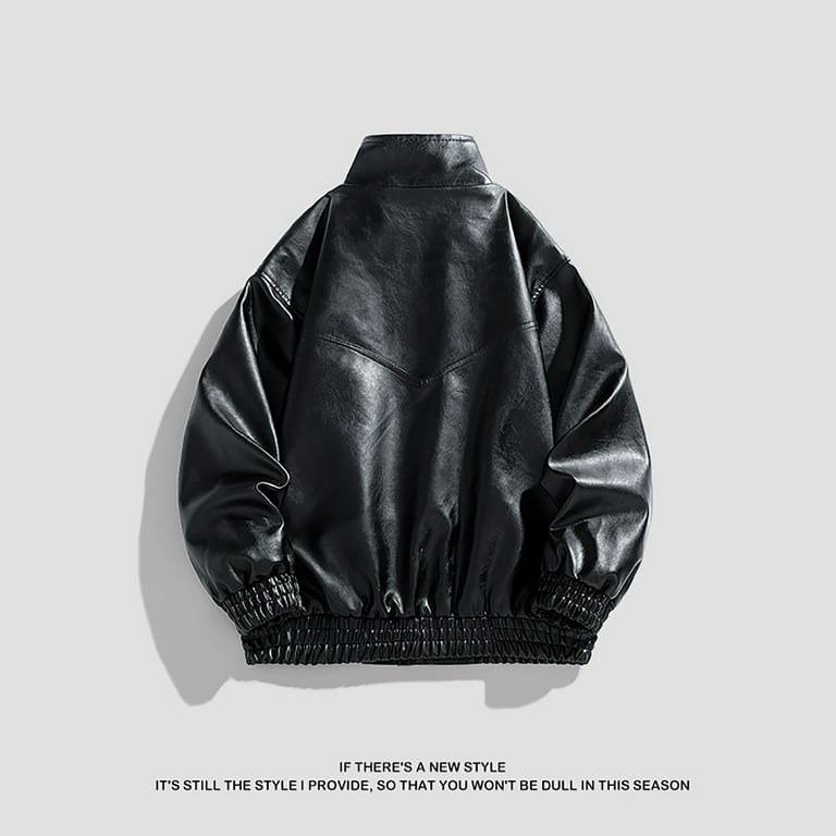 RYDCOT Men's Faux Leather Bomber Jacket Vintage Motorcycle RYDCOT Men's Faux Leather Bomber Jacket Vintage Motorcycle