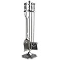 thumbnail image 2 of UniFlame, F-7547, 5-Piece Satin Pewter Fireplace Tools Set with Pedestal Place, 2 of 4