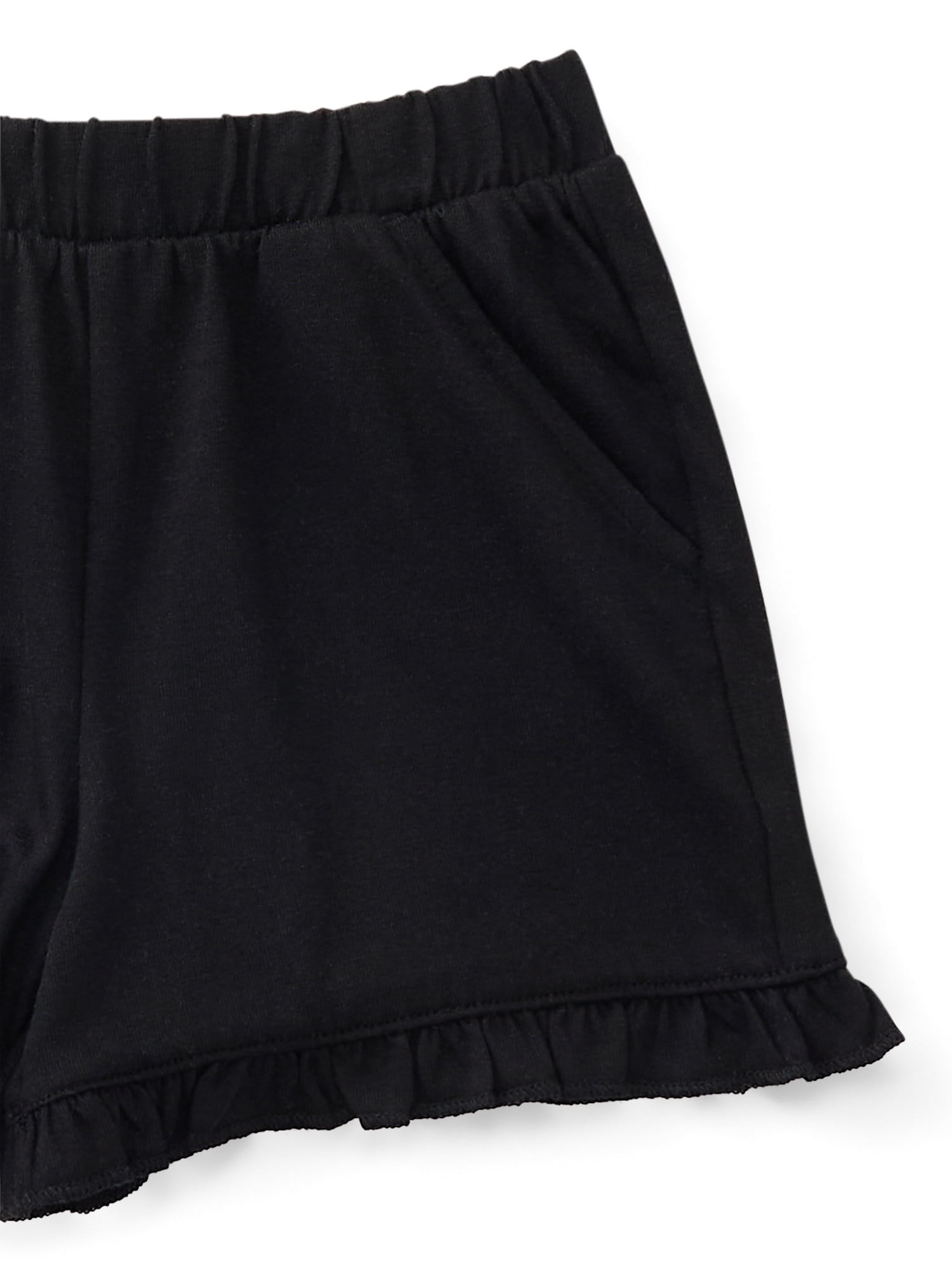Wonder Nation Toddler Girls Ruffle Hem Shorts, 3-Pack, Sizes 18M-5T