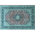 thumbnail image 1 of Ahgly Company Indoor Rectangle Persian Light Blue Traditional Area Rugs, 7' x 10', 1 of 4