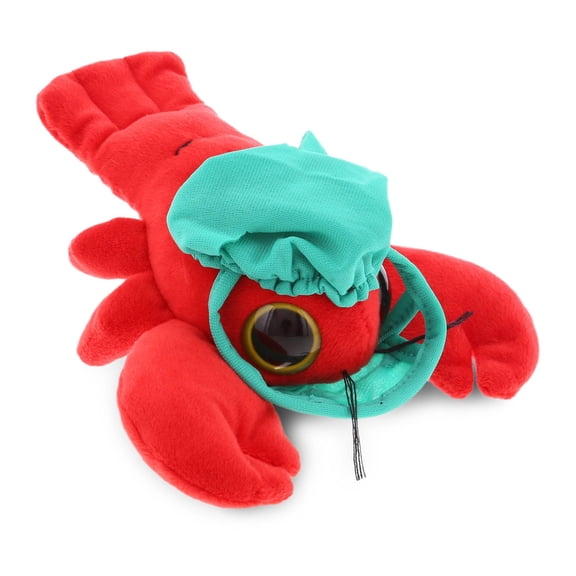DolliBu Big Eye Lobster Doctor Plush Toy - Super Soft Lobster Doctor Stuffed Animal Dress Up with Cute Scrub Uniform & Cap Outfit - 6" Inches