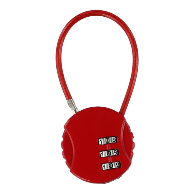 Wire Rope Combination Lock 3 Digit Code Lock Password Motorcycle Helmet Metal Keyed Padlock Travel Anti-Theft Locks